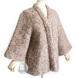 1970s Bonnie Cashin “The Knittery” Hand-Knit Noh Cardigan Jacket Kimono Sleeves